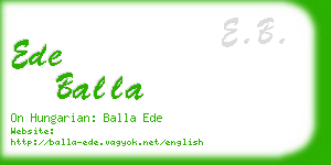 ede balla business card